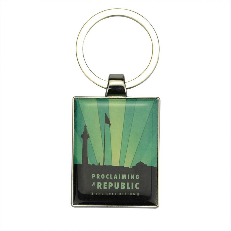 Oem Dubai Souvenir Keychain Custom Metal Printed Key Chains Metal