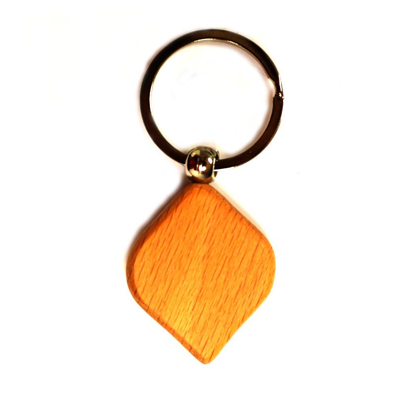 Heart Wooden Key Chain Custom Logo Wood Keychain With Name