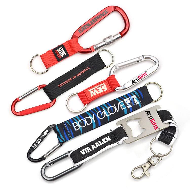 Short Strap Lanyard With Logo Custom Promotional Gift Keychain Cheap Key Chain