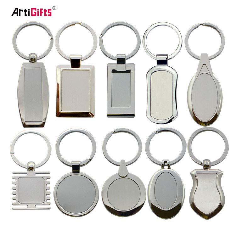 Keychain Key Set Cartoon. Keyring Ring, Chain Round Holder, Metal