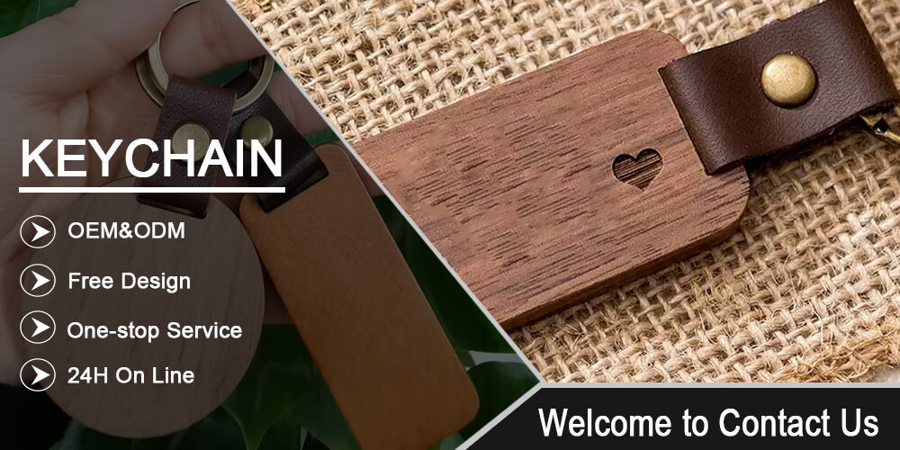 custom wood keychain