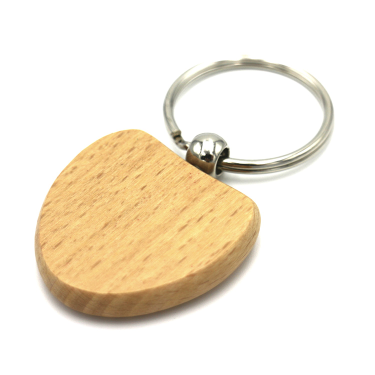 Custom DIY Gifts Handmade Keychain Wooden Key Tag with Ring Key Chain