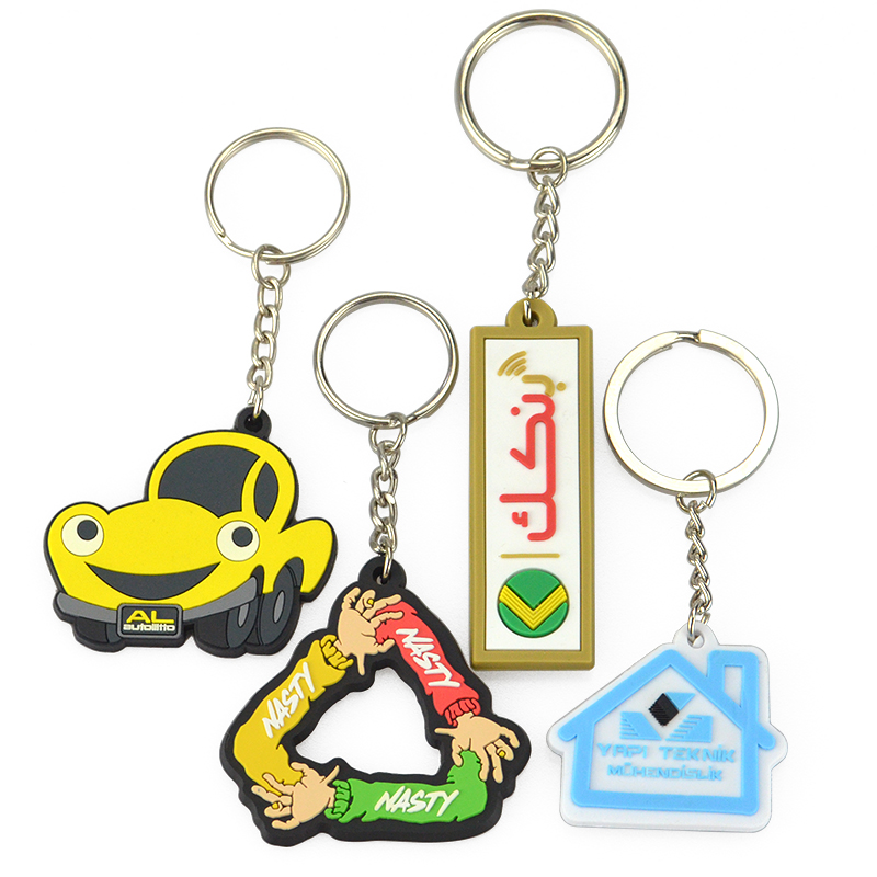 Custom Keychain Anime Rubber Promotional Gift Silicone PVC Key Ring