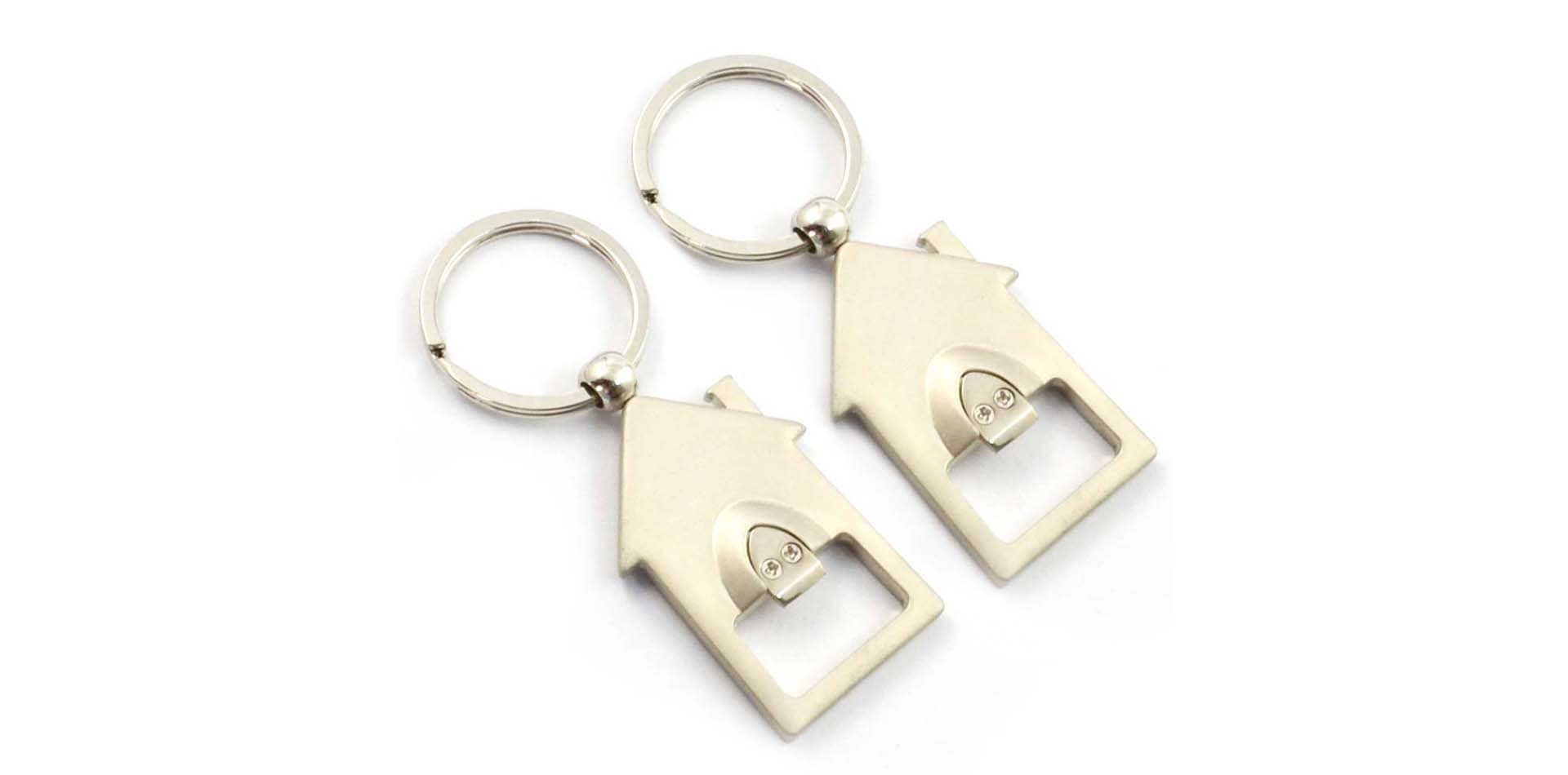 Metal House Shaped Keychain