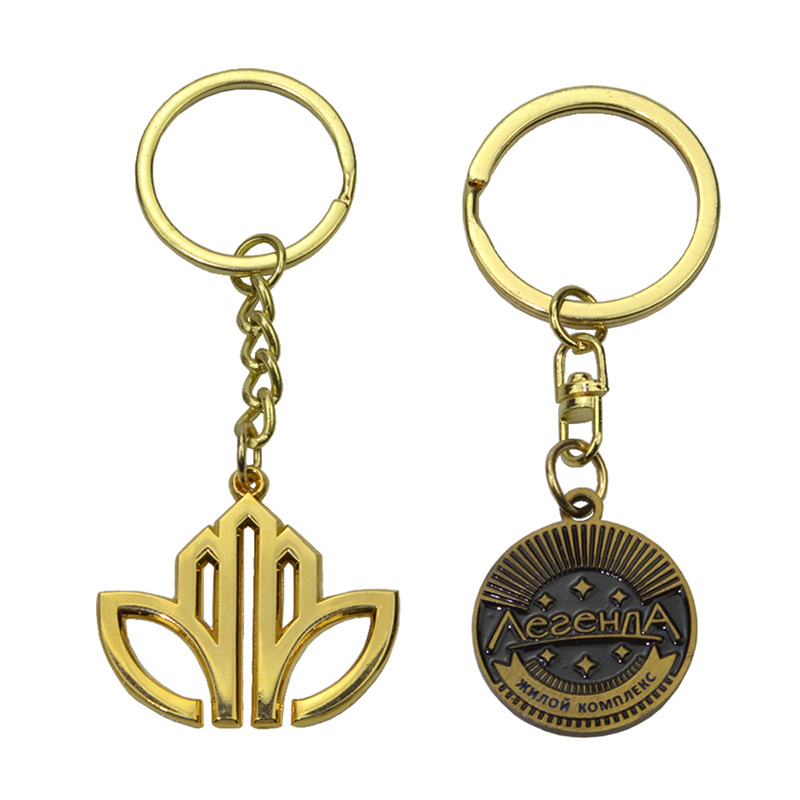 Custom Logo Metal 3D Ring Key Chain Sublimation Blanks Key Ring