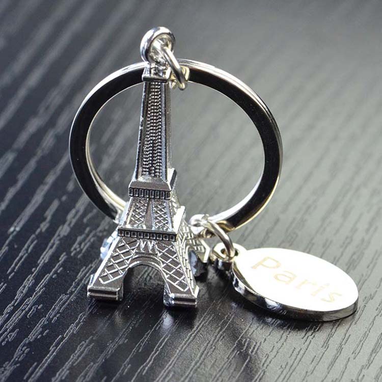 Custom Logo Souvenir Metal Leaning Tower Of Pisa Keychain For Italy