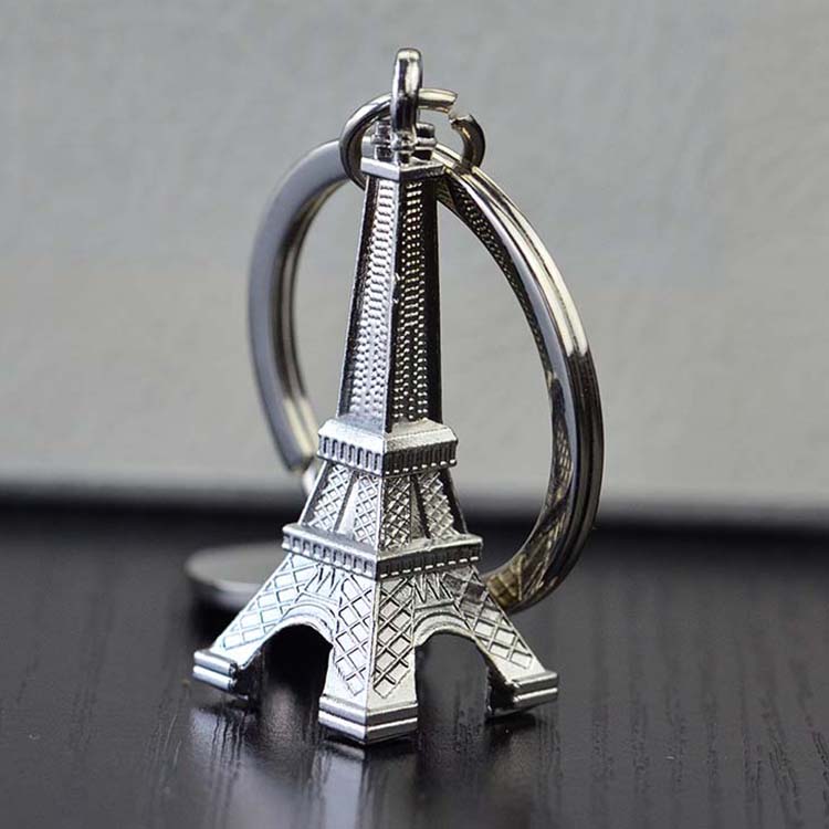 Custom Logo Souvenir Metal Leaning Tower Of Pisa Keychain For Italy
