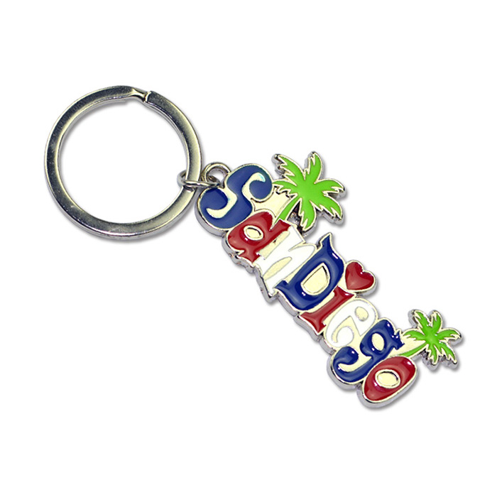 Custom 2D 3D Logo Metal Personalised Key Ring Cute Keychain Charms