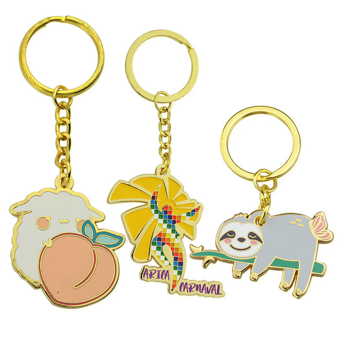 Custom Metal Character Keyring Keychain With Anime Print Ring For Keychain