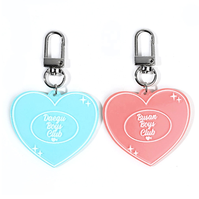 Wholesale Clear Acrylic Key Chain Customized Printed Promotional Keyrings