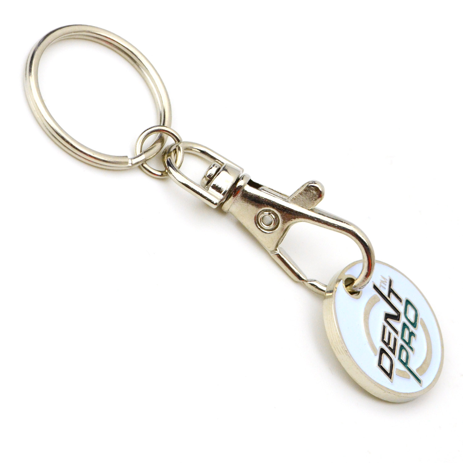 No Minimum Custom Fashion Keyrings Trolley Coin Metal Keychains With Logo