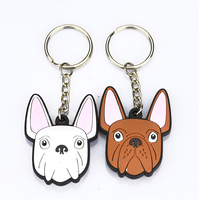 Wholesale Custom Pvc Rubber Dog Key Chain Cute Keychains Couple Keychain