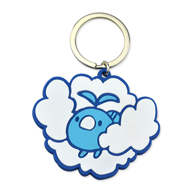 Wholesale Custom Logo Cartoon PVC Keyrings Silicone Key Chain Cute