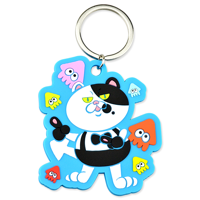 Wholesale Custom Logo Cartoon PVC Keyrings Silicone Key Chain Cute