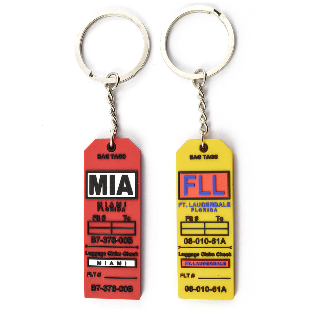 Customized PVC Keychains Rubber Keyring Promotional Gifts With Logo