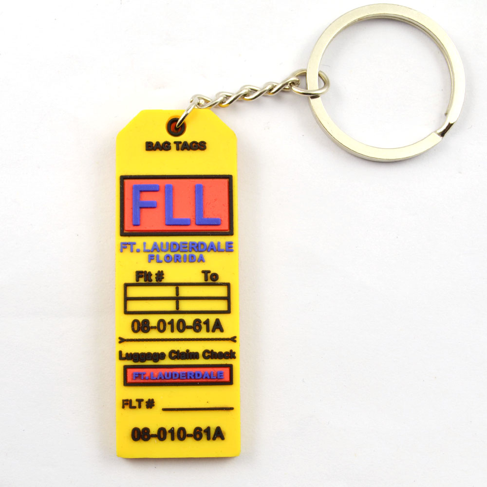 Customized PVC Keychains Rubber Keyring Promotional Gifts With Logo