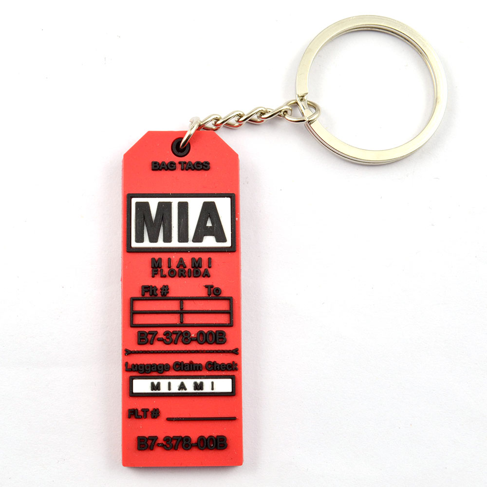 Customized PVC Keychains Rubber Keyring Promotional Gifts With Logo