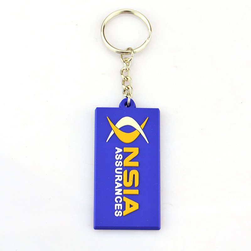 Customized PVC Keychains Rubber Keyring Promotional Gifts With Logo