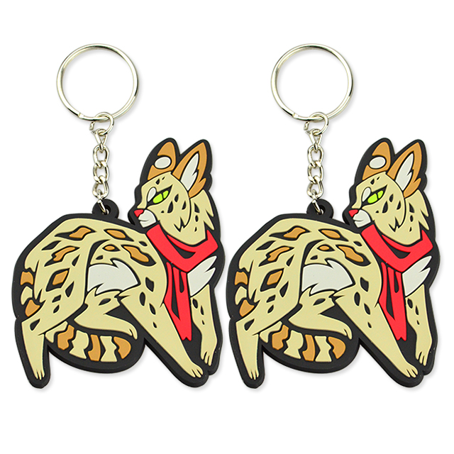 Wholesale Cute Animal PVC Key Chains Promotional Key Ring Custom Logo