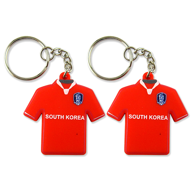 Promotion Gift Football T Shirt Design Keyring PVC Keychain Sports Souvenir