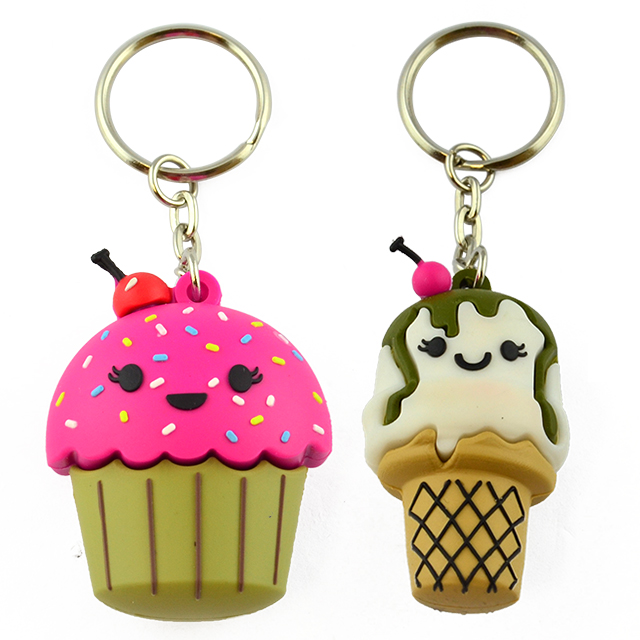 Personalized Creative Design PVC Fruit Keychain Decoration Pendant