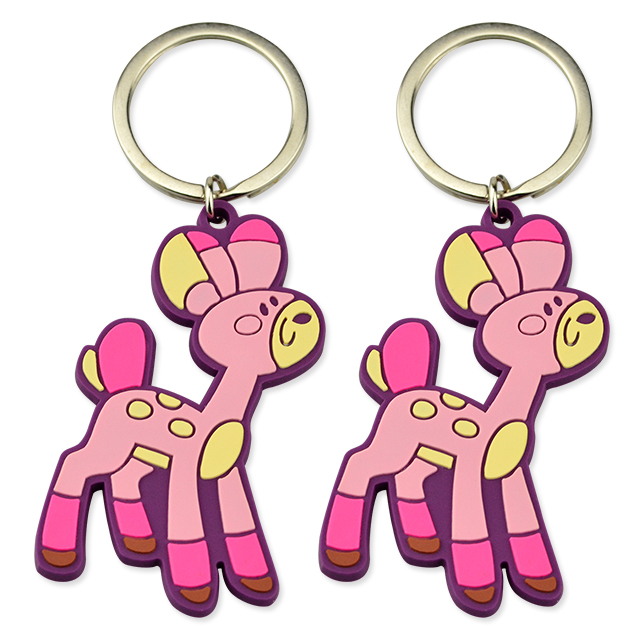 Wholesale Personalized PVC Anime Keychains Rubber Keyring Cute