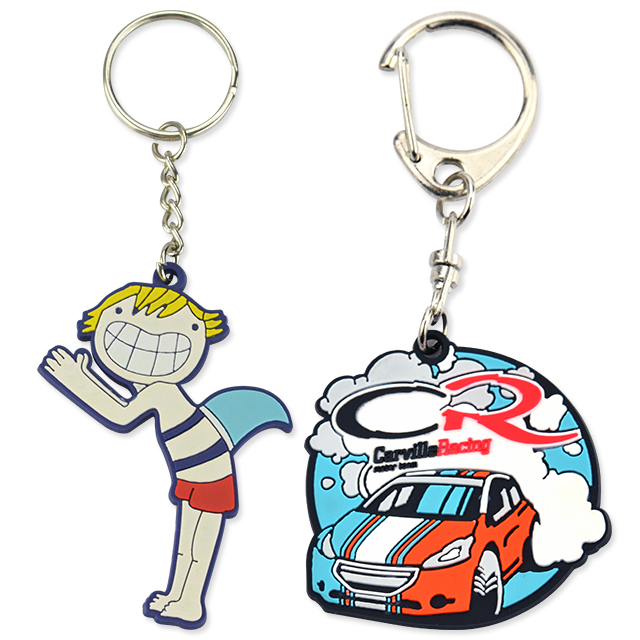 Custom 2d/3d Soft Rubber Key Chain Pvc Key Holder Personalised Logo Fashion keyrings