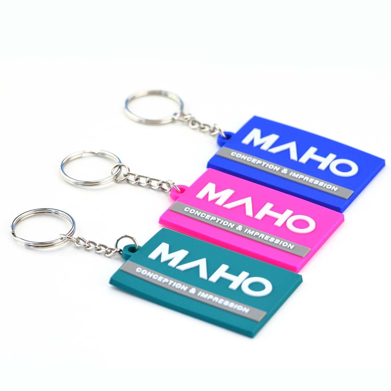 Wholesale Promotional Gift Soft Rubber PVC Letter Keychain Custom Design Logo