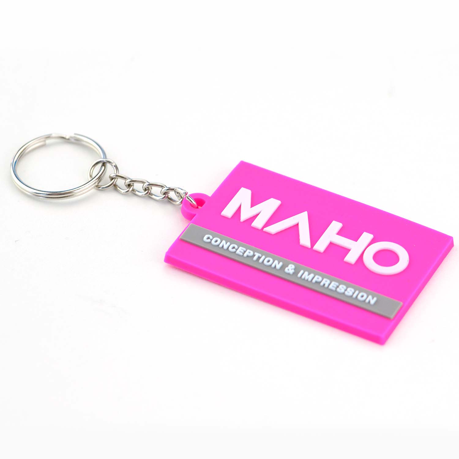 Wholesale Promotional Gift Soft Rubber PVC Letter Keychain Custom Design Logo