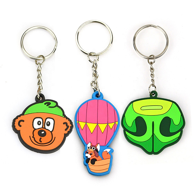 Custom Keychain Anime Rubber Promotional Gift Silicone PVC Key Ring