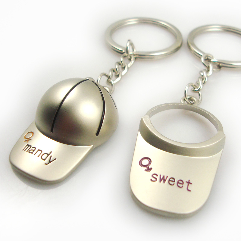 Personalized Fashion Alloy Couple Keychain Sets Valentine's Day Gift Keyrings