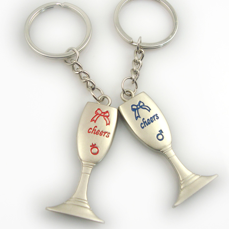 Personalized Fashion Alloy Couple Keychain Sets Valentine's Day Gift Keyrings