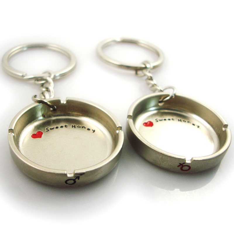 Personalized Fashion Alloy Couple Keychain Sets Valentine's Day Gift Keyrings