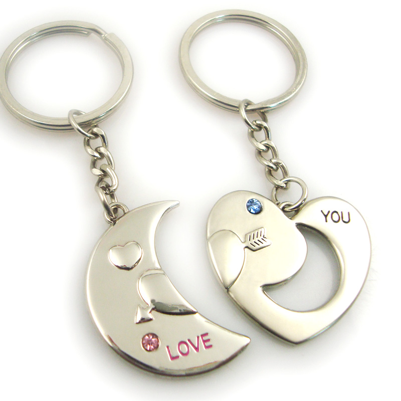 Manufacture Custom Funny Couple Keychain Lovers Gift Promotional