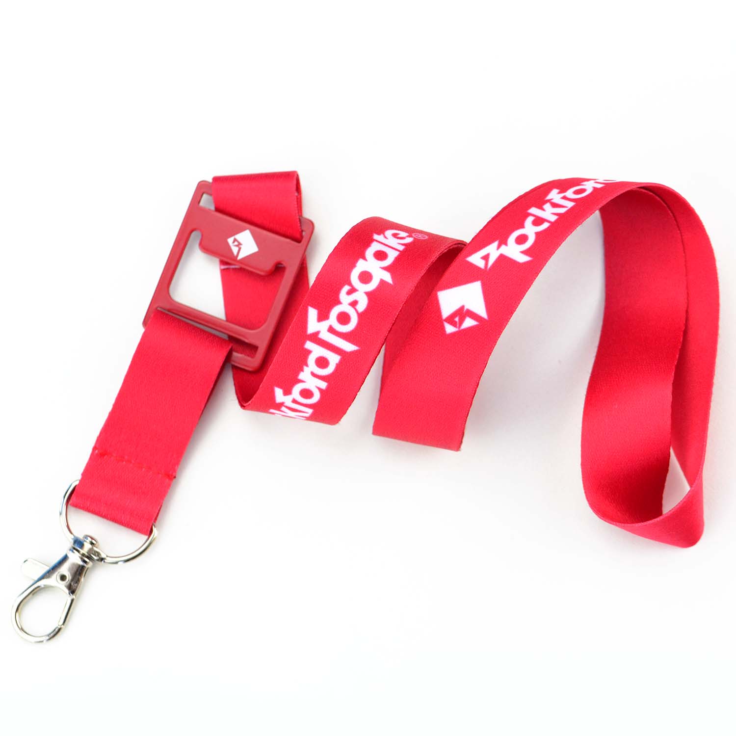 Wholesale Polyester Red Breakaway Neck Lanyard With Id Card Holder Fashion Lanyards