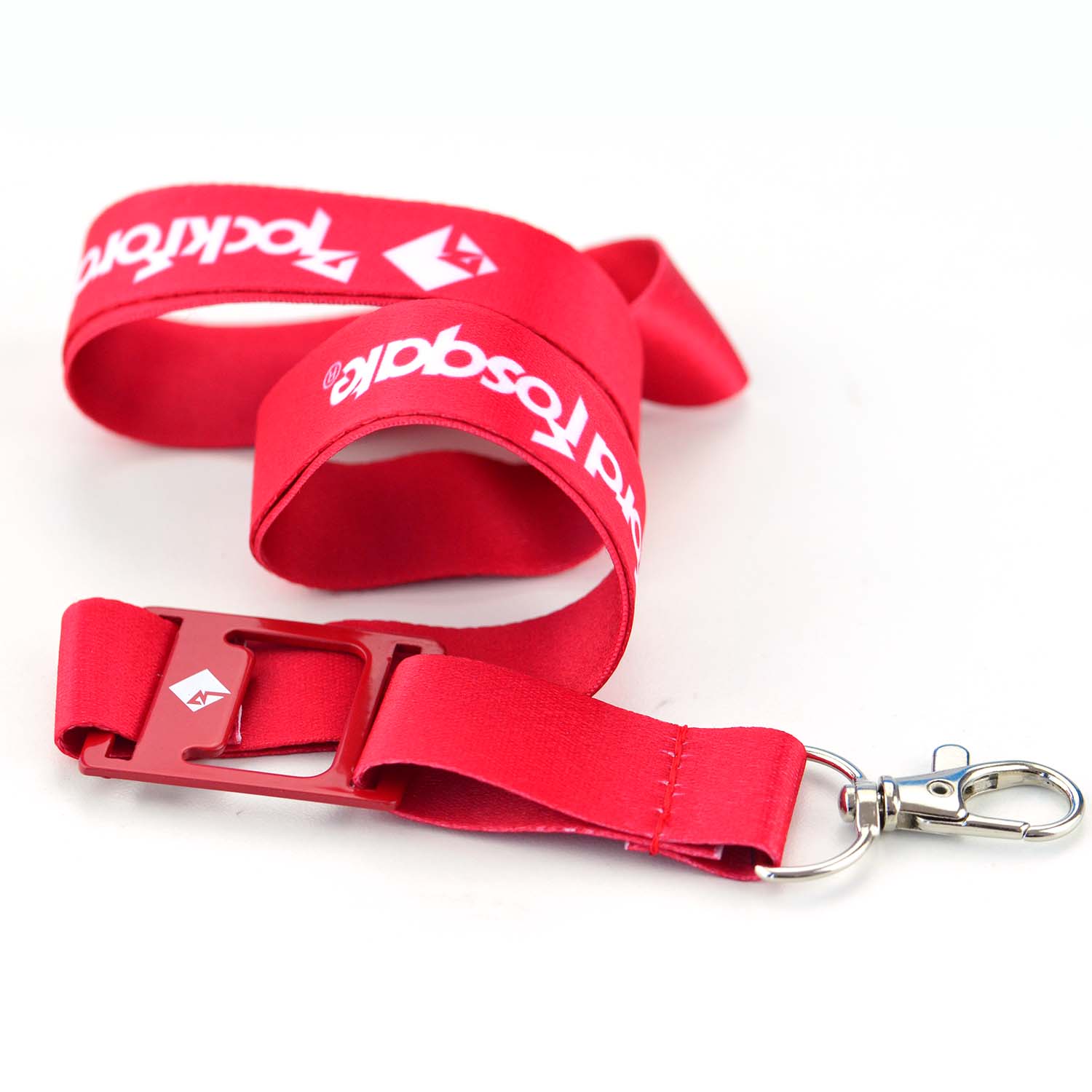 Wholesale Polyester Red Breakaway Neck Lanyard With Id Card Holder Fashion Lanyards