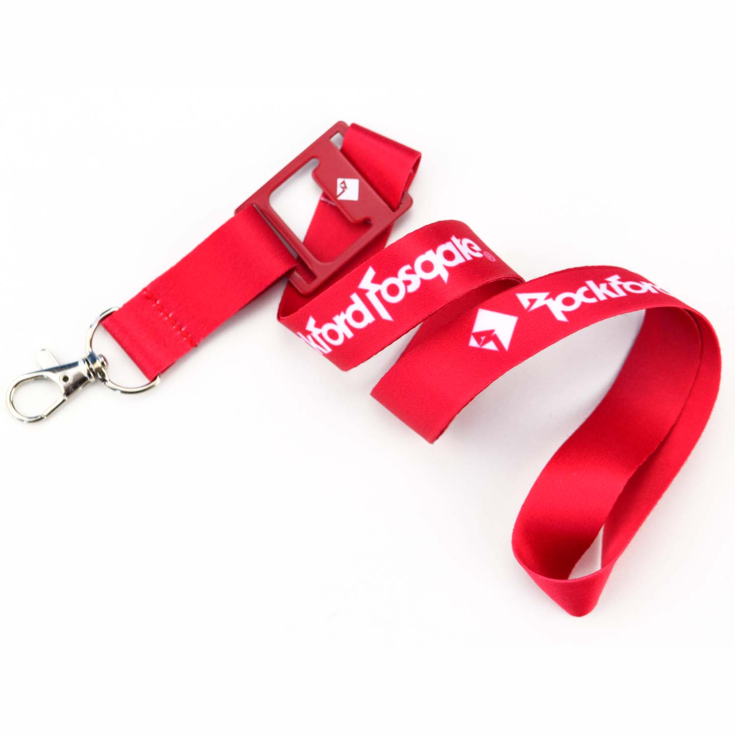 Wholesale Polyester Red Breakaway Neck Lanyard With Id Card Holder Fashion Lanyards