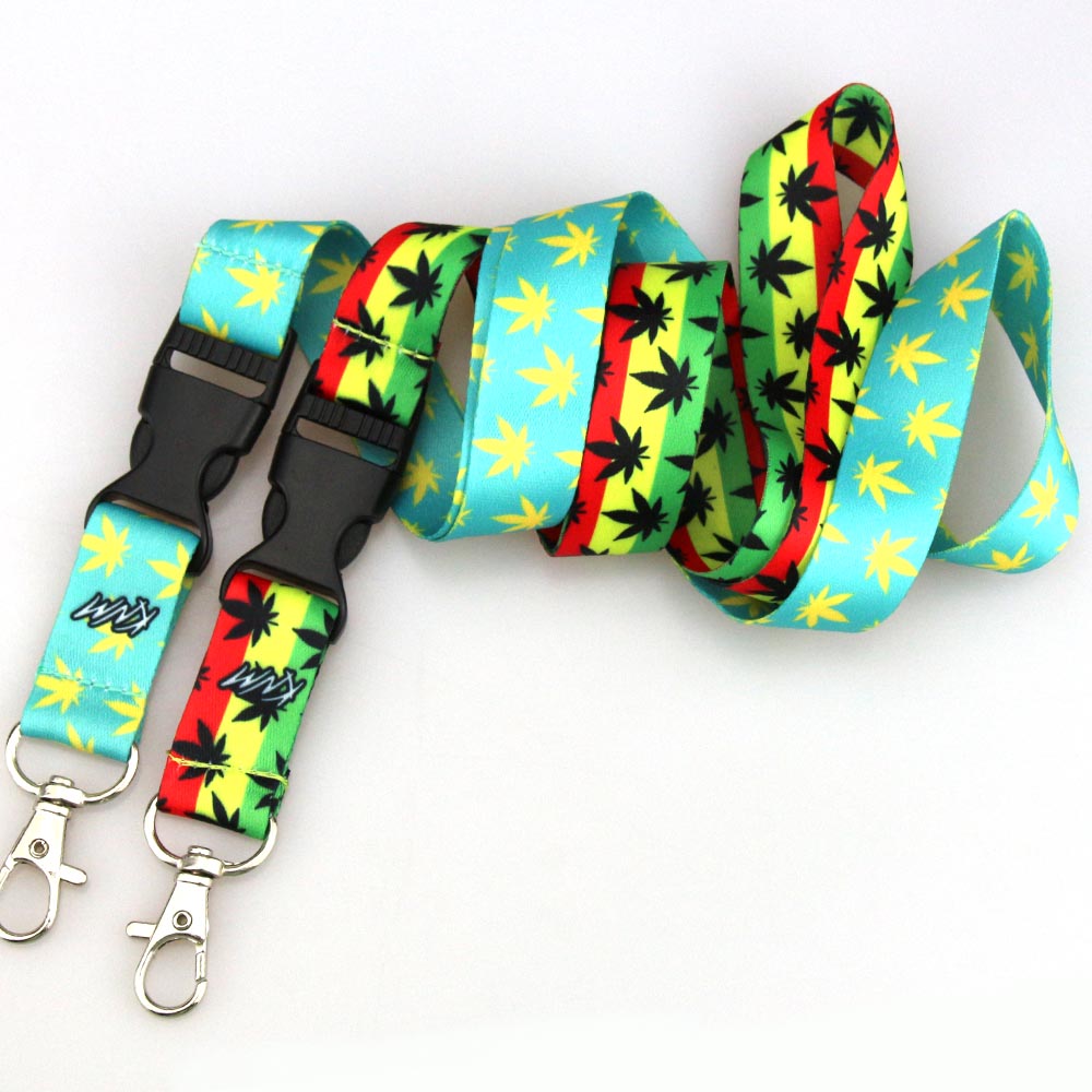 Fashion Sublimation Heat Transfer Customize Keychain Neck Lanyards For Promotions Gifts