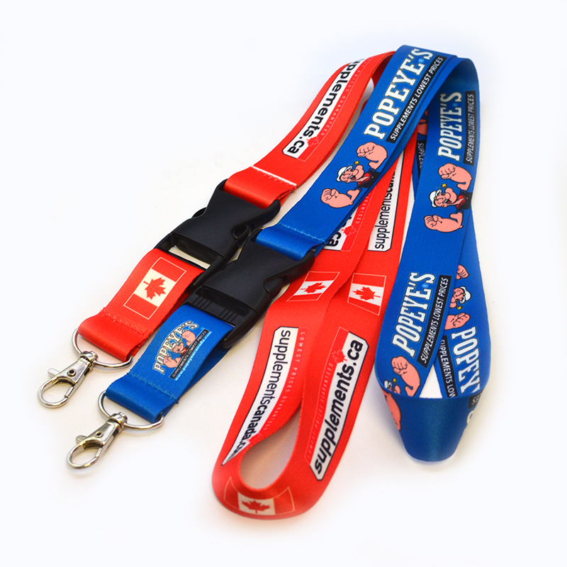 Custom Anime Lanyard Keychain Bulk Sublimation Printing Cute Cartoon With Metal Clip