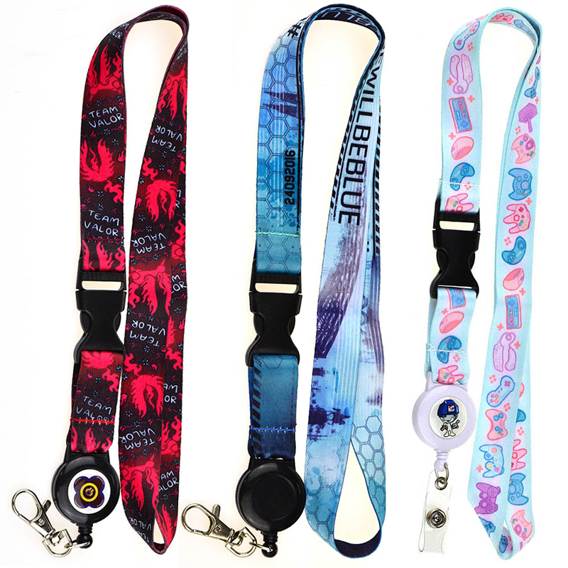 Custom Anime Lanyard Keychain Bulk Sublimation Printing Cute Cartoon With Metal Clip