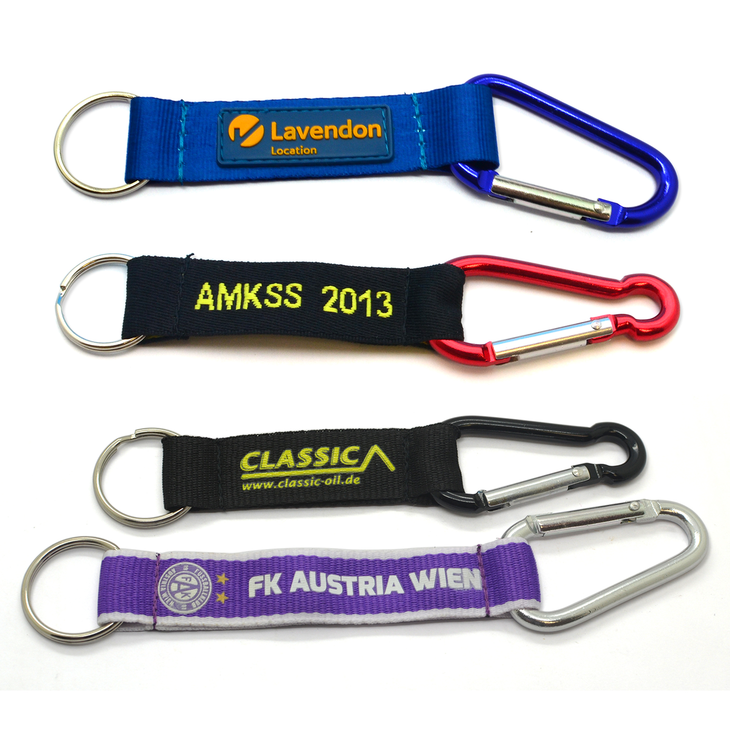 Wholesale Short Lanyards Hook Metal Clip Carabiner Wrist Strap Keychains Lanyard