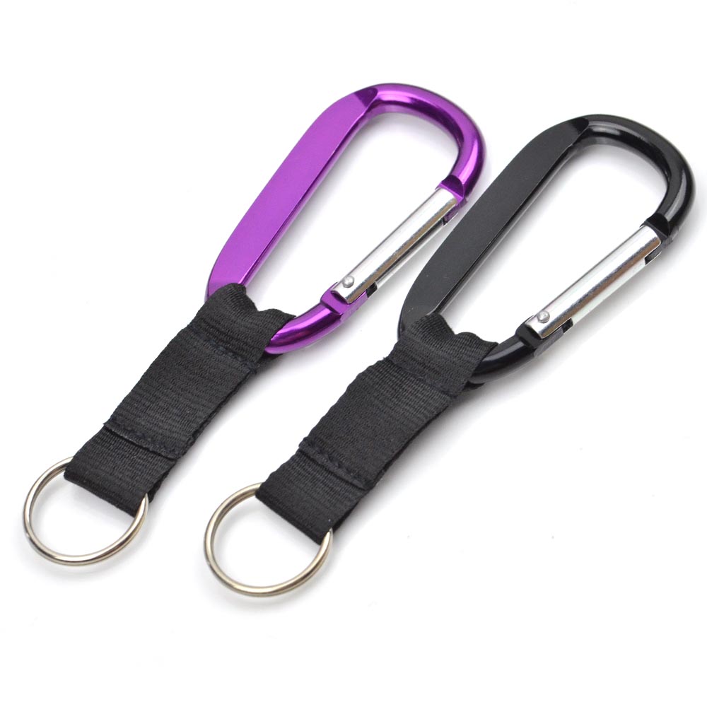 High Quality Carabiner Short Lanyard Polyester Wrist Lanyards Keychain Custom Promotional Gifts