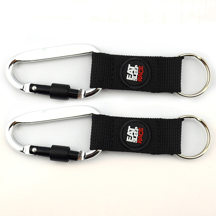 Customize Short Wrist Strap Carabiner Lanyards Keychain Lanyard Key Chains With Logo