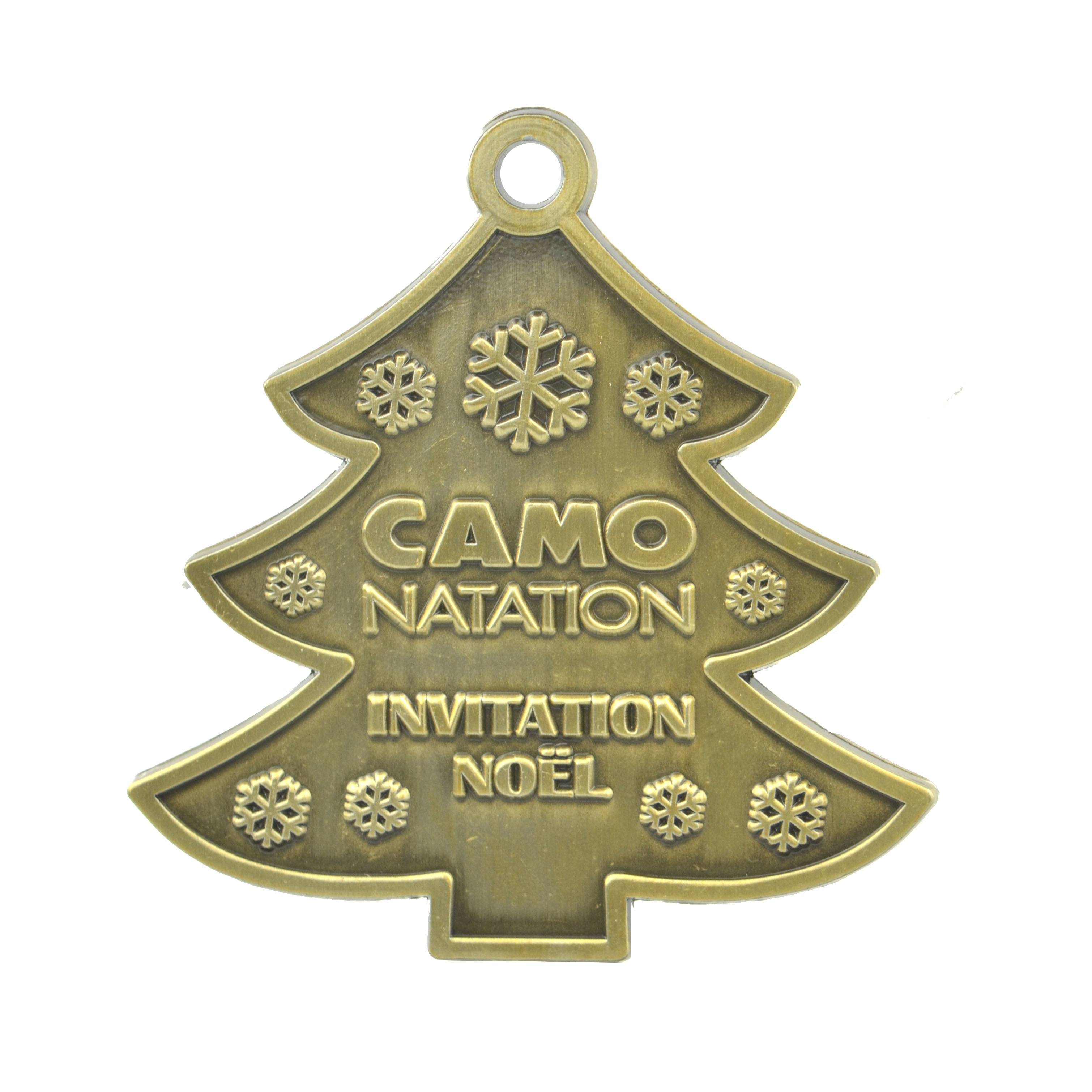 No Minimum Medals Manufacture Design Christmas Tree 2D Marathon Sport Medal For Awards