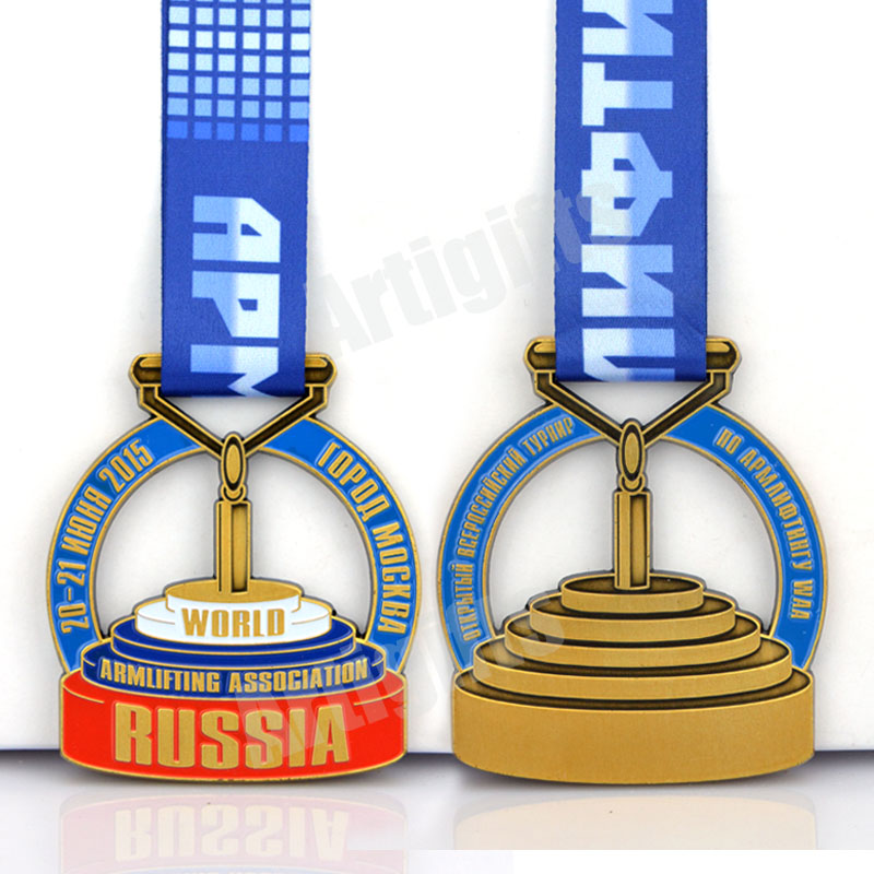 Wholesale Sport Marathon Award Metal Medal Aluminum Medallas Football Medals Souvenir