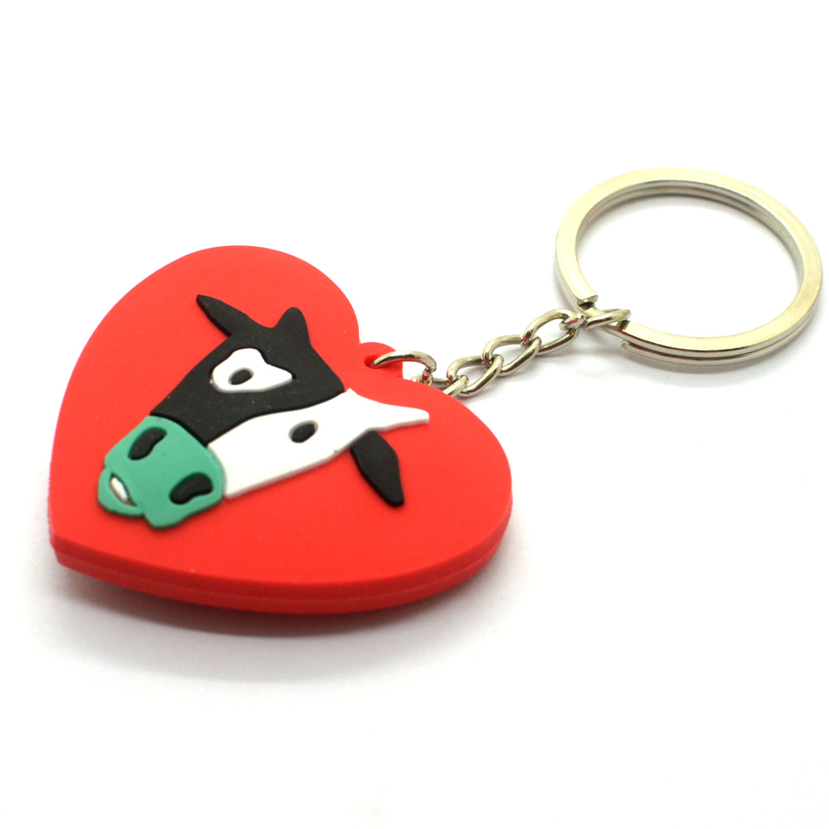 Manufacturers Custom PVC Keychain 2D Durable Silicone Keychains Rubber Keyrings