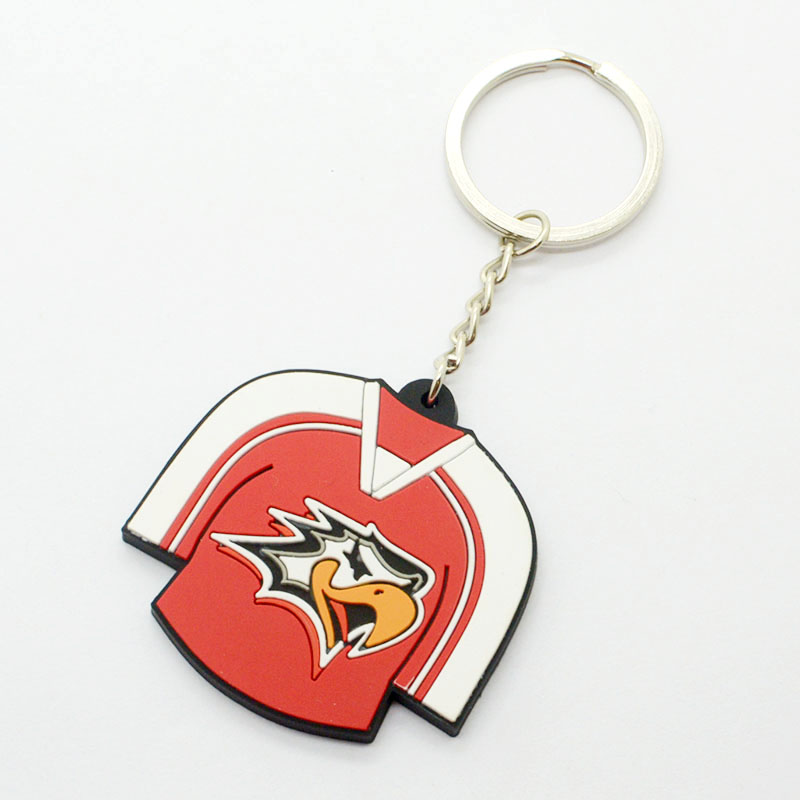 Manufacturers Custom PVC Keychain 2D Durable Silicone Keychains Rubber Keyrings