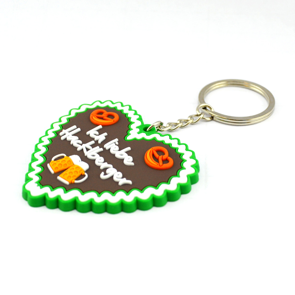 Customized Cute Soft PVC Rubber Key Ring Silicone KeyChains Promotional