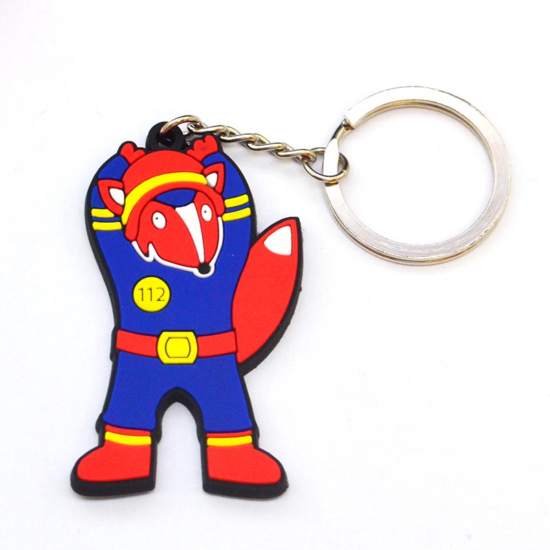 Factory Wholesale 2D Soft Pvc Key Chain Custom Logo Rubber Keychain