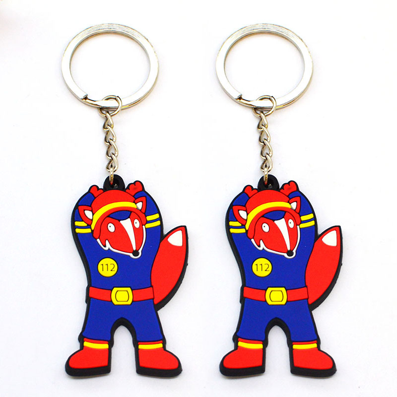 Factory Wholesale 2D Soft Pvc Key Chain Custom Logo Rubber Keychain